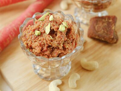 Carrot halwa from 'Being Rawesomely Vegan'. Photo: Dimple Khitri