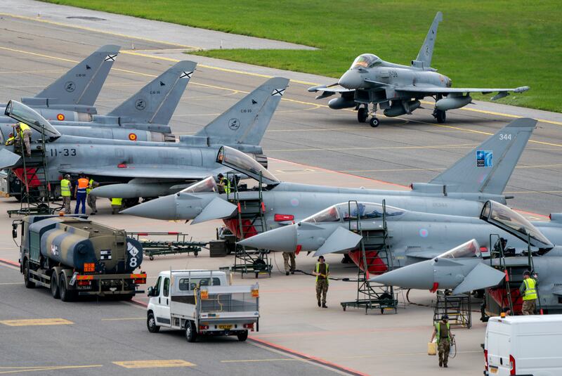 Typhoon fighter jets in Estonia
