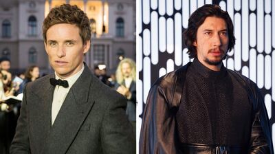 Oscar winner Eddie Redmayne said the casting director was unimpressed with his audition for the role of Kylo Ren which went to Adam Driver. Photos: Getty Images, Lucasfilm / Disney