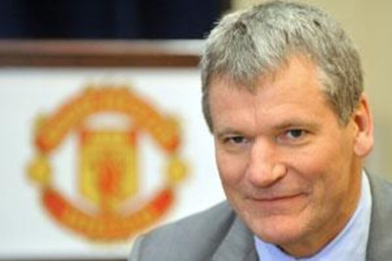 The Manchester United chief executive David Gill speaking during an interview in Macau on Jan 14. The Reds will head to Asia in July for a pre-season tour with games in China, South Korea, Malaysia and Indonesia.