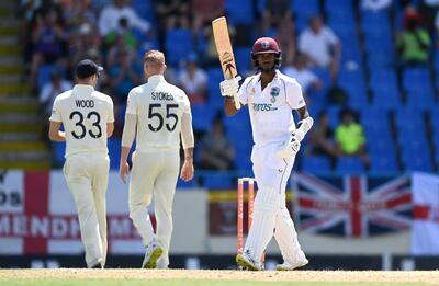 West Indies captain Kraigg Brathwaite praised his players for a "hard fought" draw against England. Getty