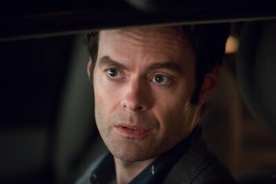 This image released by HBO shows Bill Hader in a scene from "Barry."  On Thursday, Dec. 6, 2018, the program was nominated for a Golden Globe award for best comedy series. The 76th Golden Globe Awards will be held on Sunday, Jan. 6. (HBO via AP)