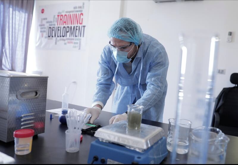 Lebanese scientist fights Covid with home-made nanotechnology. Mahmoud Rida / The National