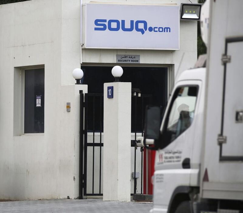 A Souq.com warehouse in Dubai. Such logistics centres for online retailers are a growth area in the property market. Jon Gambrell / AP Photo