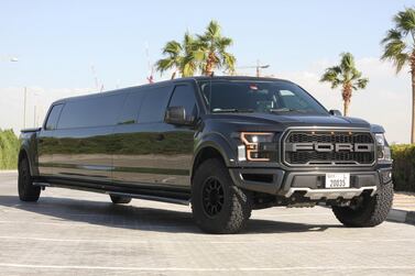 When the stretch Raptor needs refuelling, you may not want to volunteer to pay. All photos courtesy Dubai Exotic Limo