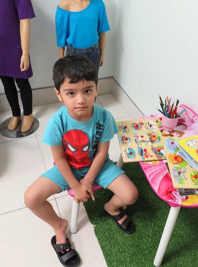 This five-year-old boy was found wandering in Al Reef Mall in Deira, near Salahuddin metro station, last month. Courtesy Dubai Police