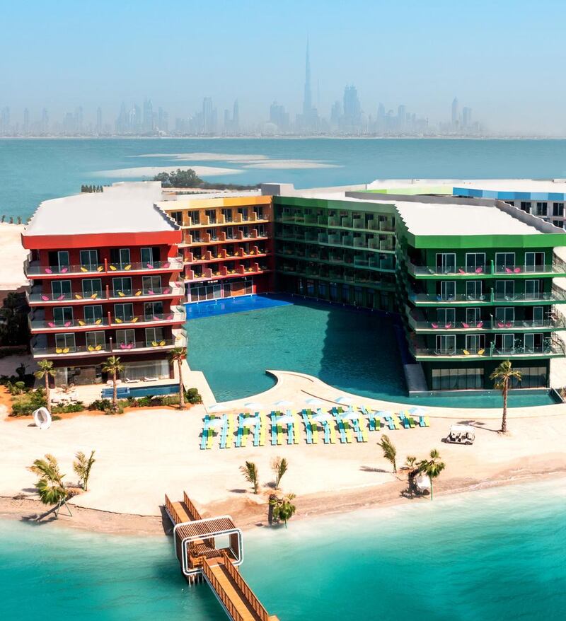 The newly announced Rainbow Beach at the Heart of Europe on Dubai's World Islands. Courtesy: Kleindienst Group