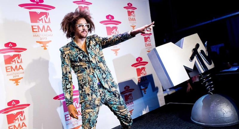 The American singer of LMFAO, Stefan Kendal Gordy aka Redfoo, poses for photographs during the press conference for the MTV Europe Music Awards at the Ziggo Dome, in Amsterdam, The Netherlands. EPA/KOEN VAN WEEL