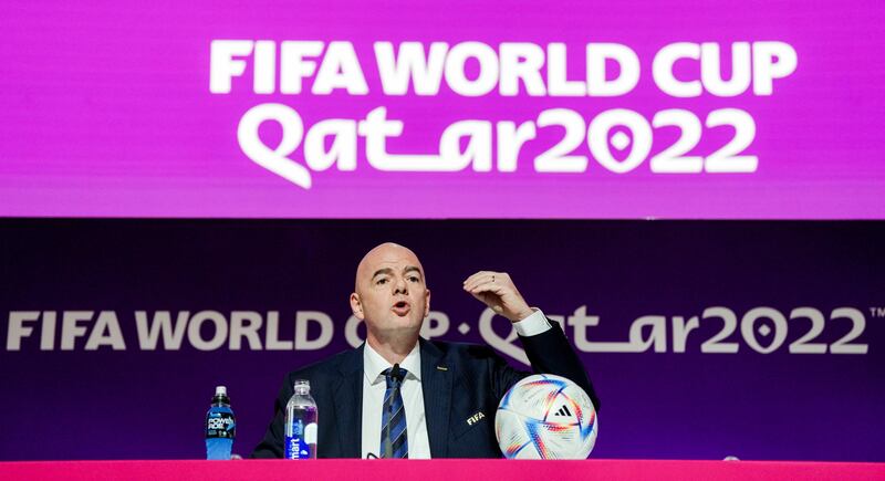 Fifa President Gianni Infantino has condemned critics of the World Cup in Qatar. PA