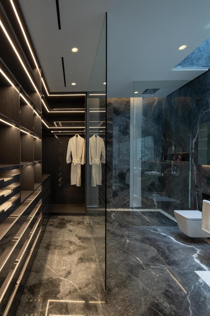 Spacious walk-in wardrobes will accommodate the needs of those with the biggest of shopping habits. Courtesy Luxhabitat Sotheby's International Realty
