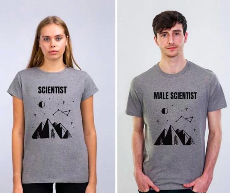 Man Who Has It All has created a Hers and His T-shirt range mocking traditional gender roles. Courtesy Man Who Has It All 