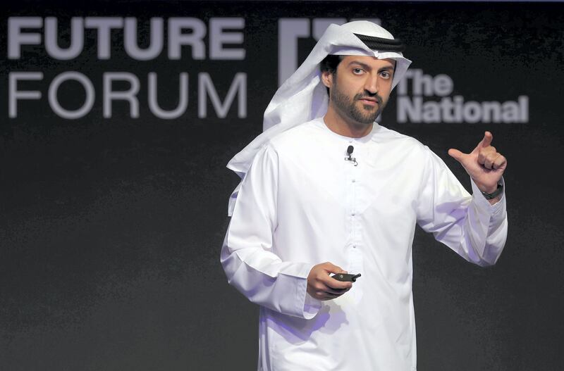 Abu Dhabi, United Arab Emirates - May 8th, 2018: Jassim Alseddiqi speaks about Engineering Investment at The National's Future Forum. Tuesday, May 8th, 2018 at Cleveland Clinic, Abu Dhabi. Chris Whiteoak / The National