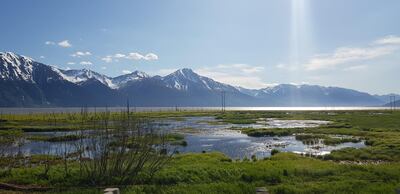 The road south from Anchorage to Seward. 