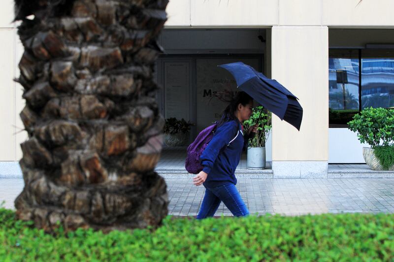 It would be prudent to carry an umbrella in the UAE this Saturday. Photo: Christopher Pike / The National
