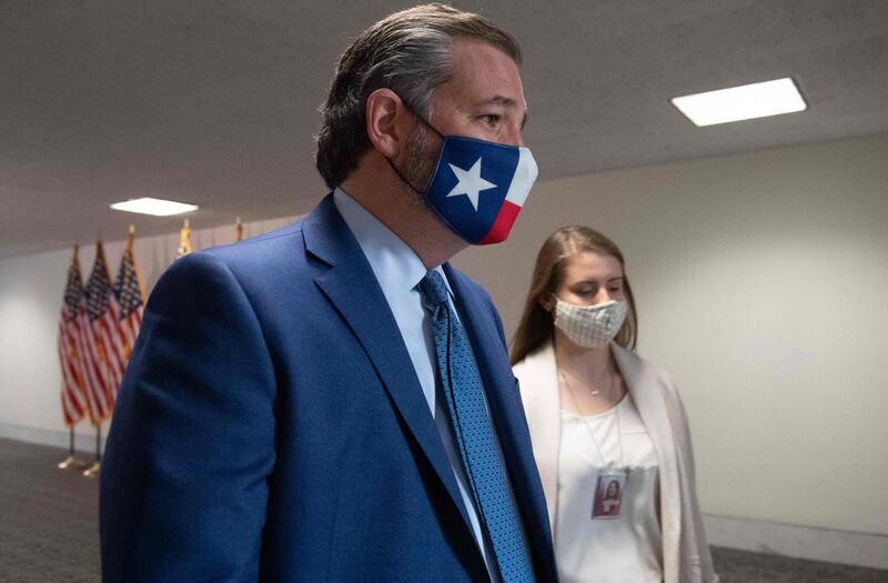 (FILES) In this file photo taken on November 10, 2020 US Senator Ted Cruz, Republican of Texas, arrives for the weekly Senate Republican lunch on Capitol Hill in Washington, DC. A group of Republican senators led by veteran lawmaker Ted Cruz said January 2, 2021 they would not vote next week to certify Joe Biden's election win -- the latest last-ditch move to support Donald Trump's efforts to undermine the vote.
The initiative, which appears certain to fail, flies in the face of rulings in dozens of courts, and the findings by officials in several key states, that there were no widespread voting problems. 
 / AFP / SAUL LOEB
