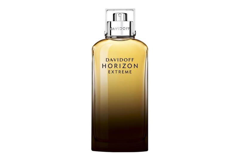 Horizon Extreme fragrance, Dh380 for 125ml, Davidoff. Courtesy Davidoff