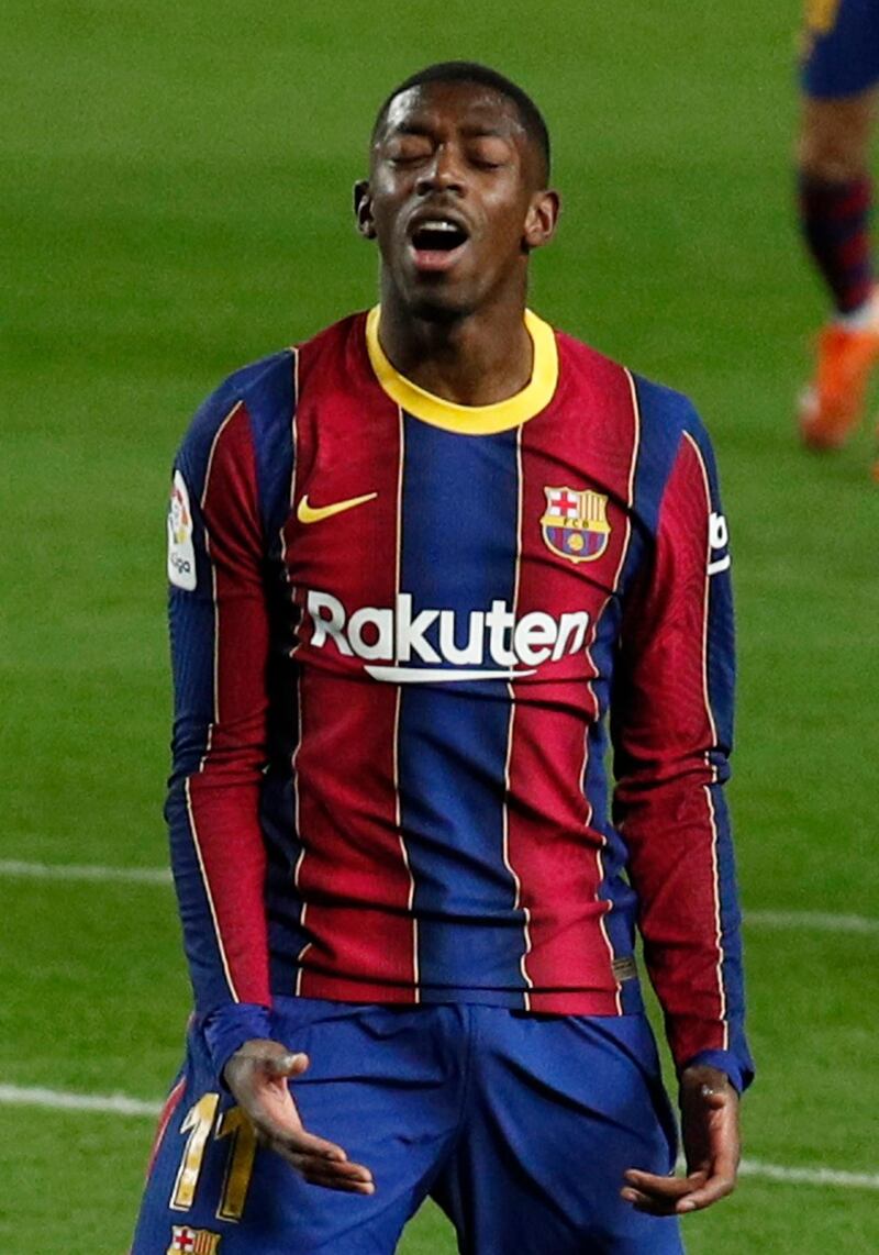 Ousmane Dembele 7. Lively if ineffective, but came alive when Messi came on and set him up to equalise. Had a 65th minute one-on-one chance to put his team ahead which was saved. Booked. Reuters