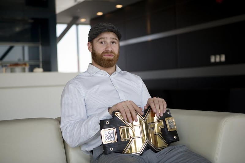 Sami Zayn shown during an interview at Yas Marina Circuit on Wednesday. Christopher Pike / The National / January 28, 2015