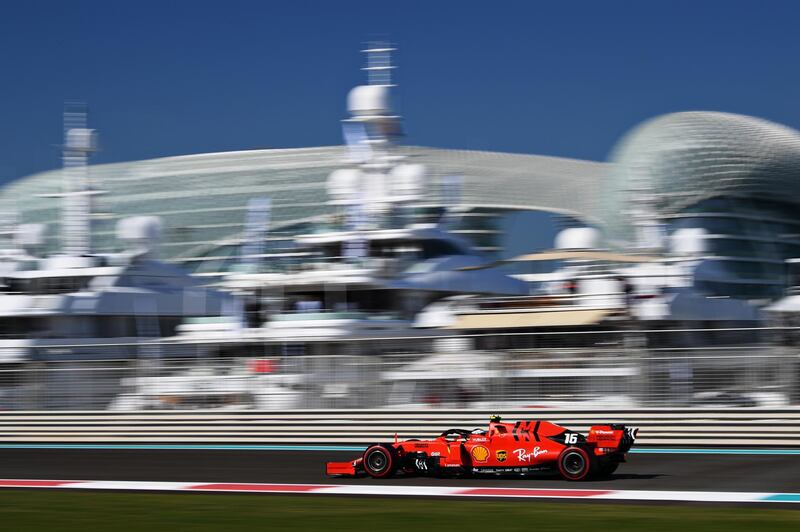 Charles Leclerc of Monaco driving the (16) Scuderia Ferrari SF90 on track during practice for the F1 Grand Prix of Abu Dhabi at Yas Marina Circuit  in Abu Dhabi, United Arab Emirates. Getty Images