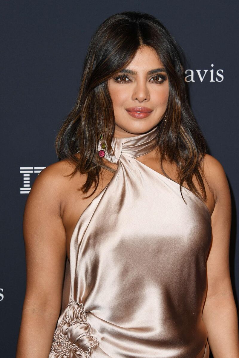 BEVERLY HILLS, CALIFORNIA - JANUARY 25: Priyanka Chopra attends the Pre-GRAMMY Gala and GRAMMY Salute to Industry Icons Honoring Sean "Diddy" Combs at The Beverly Hilton Hotel on January 25, 2020 in Beverly Hills, California.   Jon Kopaloff/Getty Images/AFP
== FOR NEWSPAPERS, INTERNET, TELCOS & TELEVISION USE ONLY ==
