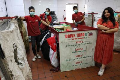 The Drive Throw's founder also hopes to educate Lebanese youth on the importance of recycling. AFP