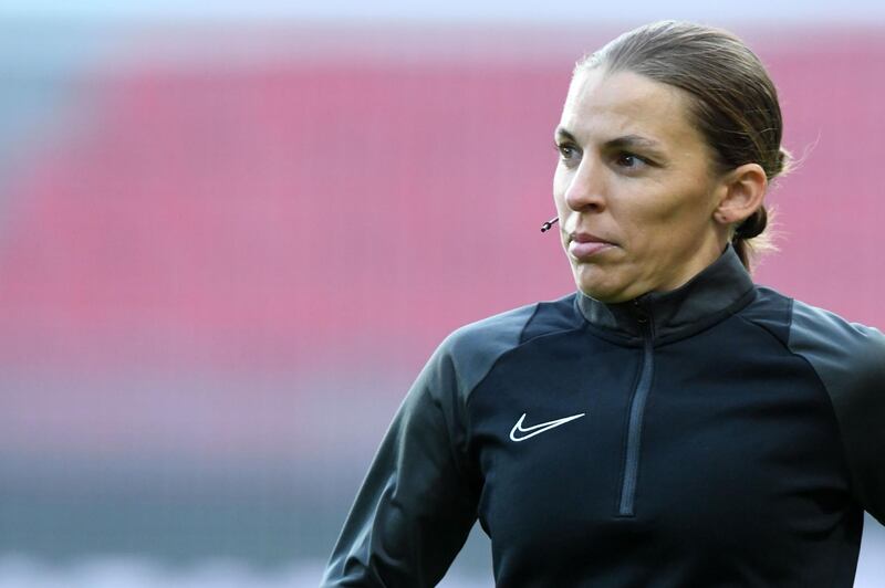 France's Stephanie Frappart will be the first woman to referee an Uefa Champions League match. AFP