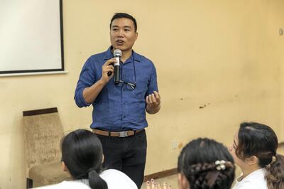 DUBAI, UNITED ARAB EMIRATES. 01 MAY 2019. Vince Rapisura, a personal finance expert who has helped provide financial literacy trainings to low-income Filipino overseas workers worldwide. (Photo: Antonie Robertson/The National) Journalist: Nada El Sawy. Section: Business.