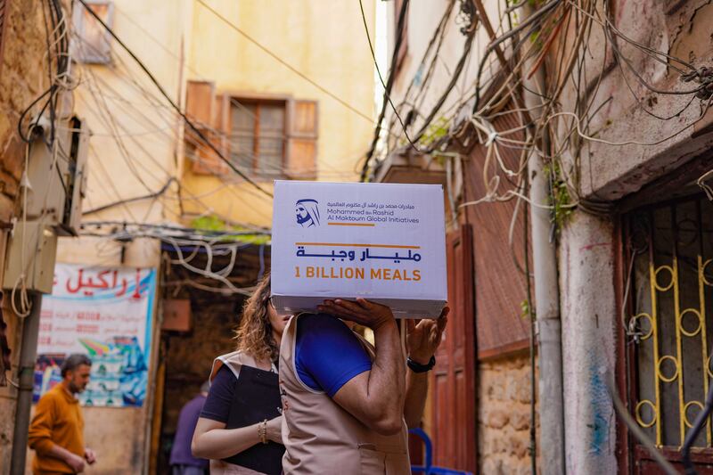 Food boxes are being delivered to people's homes.