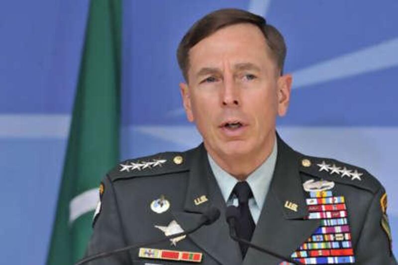 General David Petraeus visited Nato headquarters in Brussels today to confer with allies before heading to Afghanistan to take command of the faltering campaign.