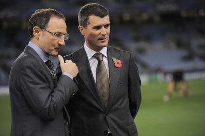 Martin O'Neill, left, and Roy Keane were the “bad cop and bad, bad cop” regime in charge before Mick McCarthy. AP Photo