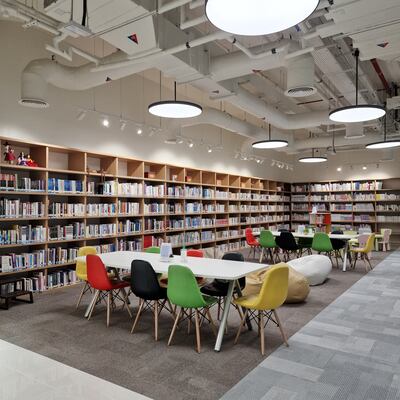 The library at the Korean Culture Centre in Abu Dhabi. Photo: Korean Culture Centre