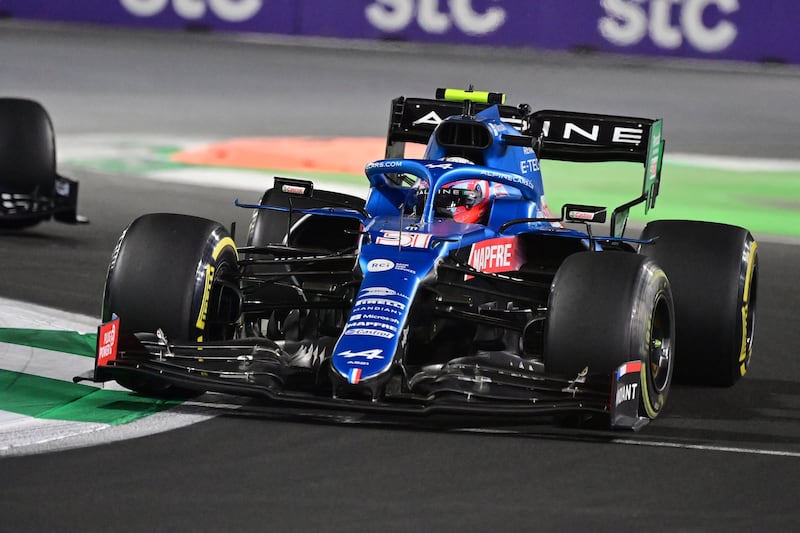 Alpine driver Esteban Ocon competes in the Formula One Saudi Arabian Grand Prix. AFP