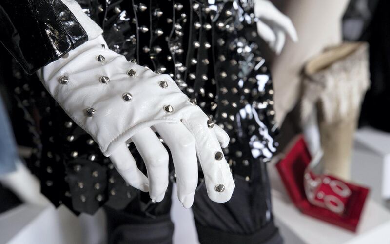 A glove belonging to music recording artist Janet Jackson is on display during an auction preview at Julien's Auctions in Beverly Hills, California, U.S., February 10, 2021. REUTERS/Mario Anzuoni