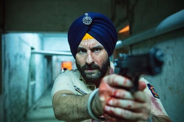 Saif Ali Khan as police officer Sartaj Singh in season one of 'Sacred Games'. Netflix