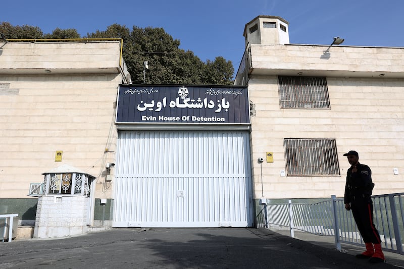 A view of the entrance of Evin prison in Tehran, Iran October 17, 2022. WANA (West Asia News Agency) / Reuters