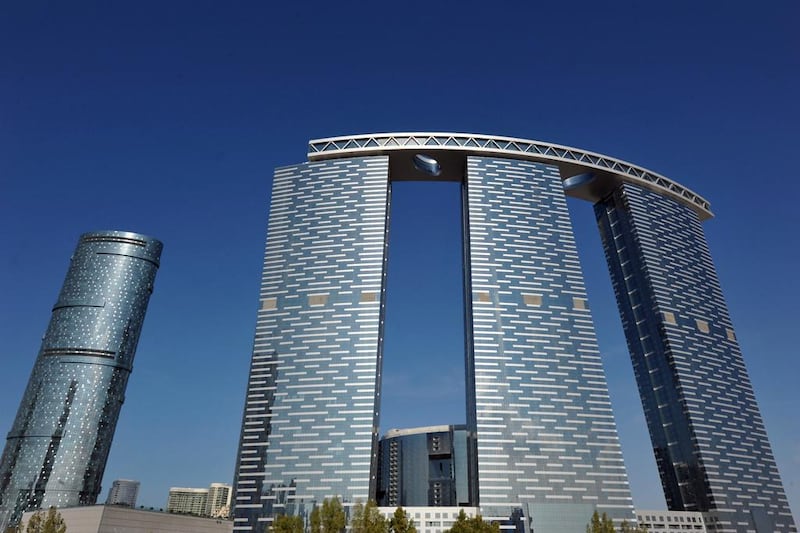 The Gate Towers soar above Reem Island. Delores Johnson / The National