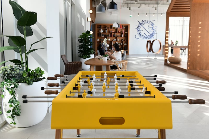 Foosball table in the co-working space