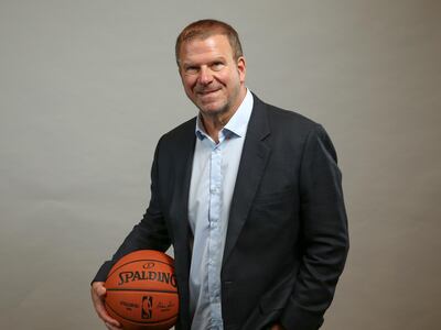 Sep 27, 2019; Houston, TX, USA; Houston Rockets owner Tilman Fertitta poses for a picture during media day at Post Oak Hotel. Mandatory Credit: Troy Taormina-USA TODAY Sports