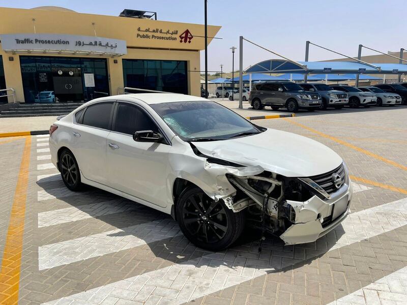 Ras Al Khaimah Police used the emirate's surveillance cameras to locate the car they believe was involved in the fatal accident. Image: RAK Police