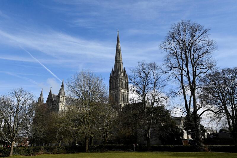 FILE PHOTO: Salisbury Cathedral is seen in Salisbury, Britain, March 6, 2018. REUTERS/Toby Melville/File Photo