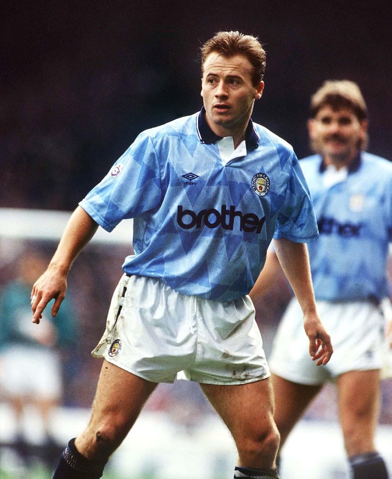Mandatory Credit: Photo by Colorsport/Shutterstock (3135949a)
Mark Ward (Man City) Manchester City v Manchester United 27/10/1990 Man City v Man Utd
Sport