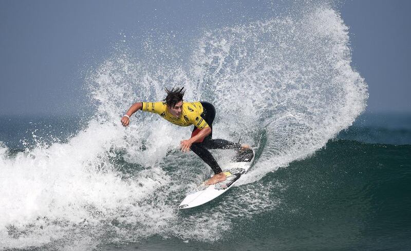 Shane Sykes of South Africa competes during the 2017 ISA World Surfing Games. Franck Fife / AFP