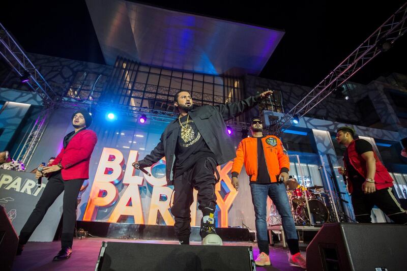 Abu Dhabi, United Arab Emirates -Yoyo Honey Singh performing at the Block Party at The Galleria, Al Maryah Island.  Leslie Pableo for The National