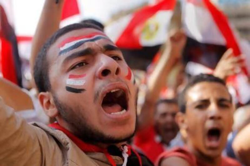 Protesters filled Cairo’s Tahrir Square again yesterday.