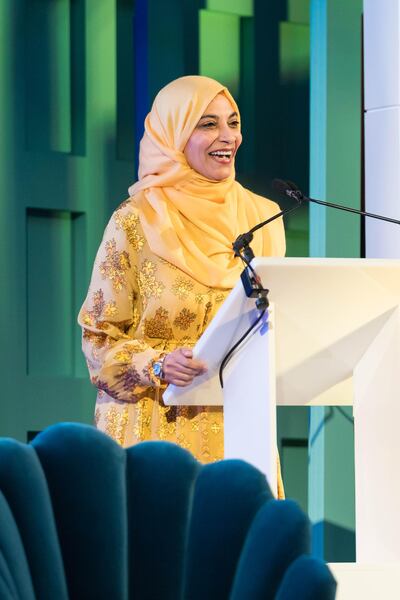 CAMBRIDGE, ENGLAND - DECEMBER 10: Dr. Hayat Sindi, Chief Advisor to the President on Science, Technology and Innovation, IsDB speaks on stage during the Transformers Summit on December 10, 2018 in Cambridge, England.  (Photo by Ian Gavan/Getty Images for Islamic Development Bank)