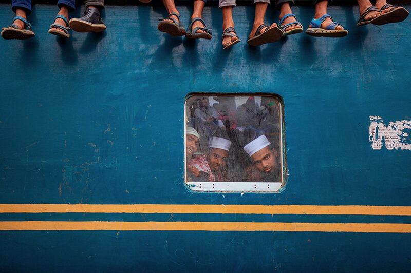 Wei Fu's 'People on a Train' won the prize for best travel photograph. Courtesy Wei Fu