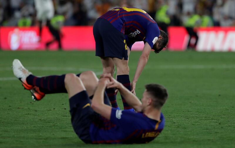 It was a frustrating night for Barcelona. EPA