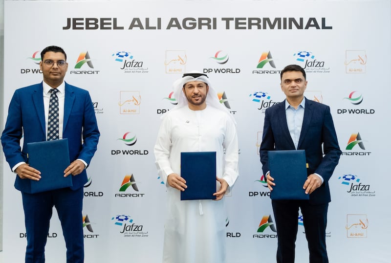 DP World UAE has signed two new development projects with multinational agricultural commodity processors to boost food security in the UAE. Photo: Dubai Media Office