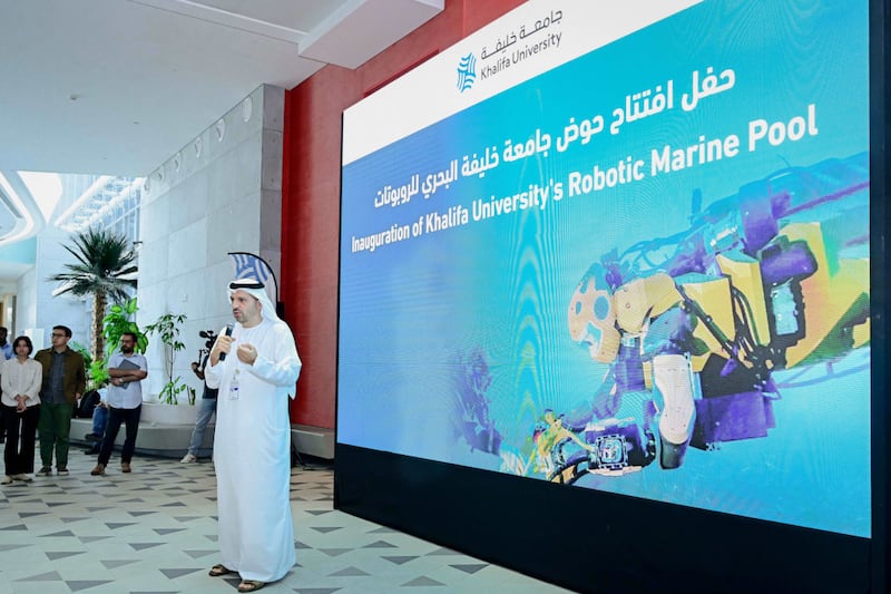 The robotics pool was launched at Khalifa University 