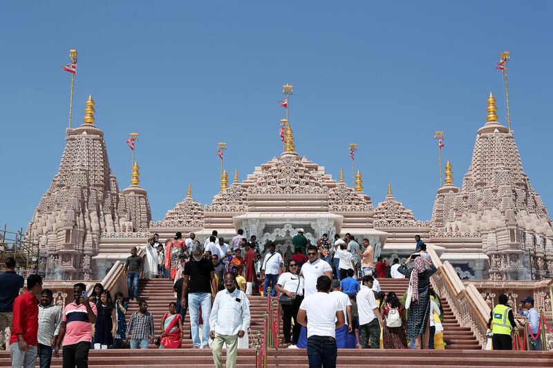 Abu Dhabi’s first Hindu temple is gearing up to welcome tens of thousands of people for several festivals this month